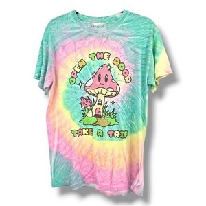 Spencers Stoners Tie Dye T-Shirt Open The Door Take A Trip‎ Graphic Tee M
